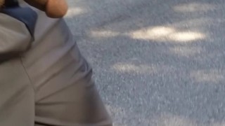 Taking a piss on a mountain road