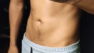 BBC cumshot in shorts