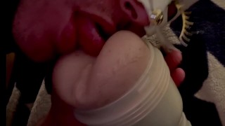 Intensive masturbation of my big cock and juicy ass leads to a huge cum load