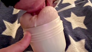 Intensive masturbation of my big cock and juicy ass leads to a huge cum load