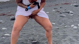 Piss On The Nudist Beach💦😈