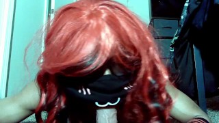 Femboy Sucking a Dildo