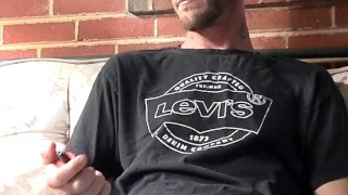 Vaping outside and waving my cock at the neighbors!