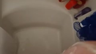 CAUGHT!! Jerking off in shower