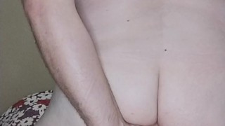 Straight guy plays bi with toy