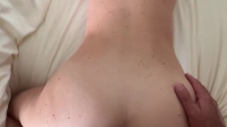 Stepmom takes it from behind then I spray cum all over her asshole