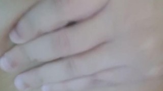 Ashley having an orgasm fingering herself in the bathroom