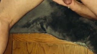 Dry Humping Dick Edge Of Bed, Spreading My Ass & Fingering While Milking Myself To Cum On The Floor