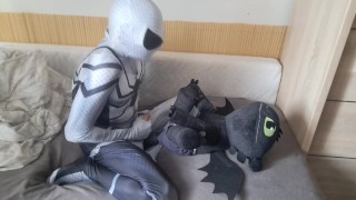 Spiderman with sweet dragon Toothless
