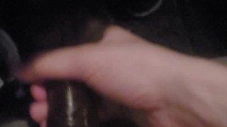 PUBLIC anal in a parking lot with a femboys BBC dildo