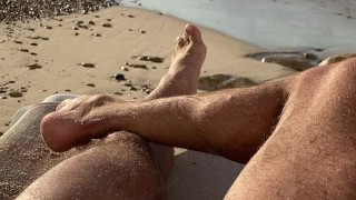 Speedo bulge by the beach