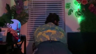 Thick Femboy Stripping & Stretching Boy Hole