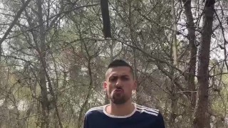 jerking off and cumming on the woods