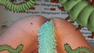 Anal centipede crawling in and out,hentai parody.(halloween fun)