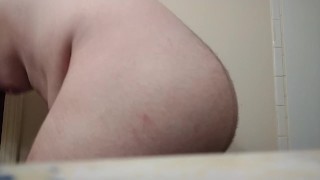 Jiggling big boy booty underwear strip POV