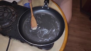 I love to accumulate many cumshots from my man, to cook it and eat it