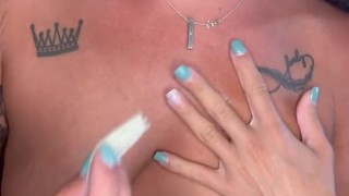 LittleFeet Plays With A Milky Condom And Her Little Body😏💦