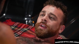 Hairy Daddy Rails Muscly Jock In Parking Lot - Lawson James, Jarrod James - RagingStallion