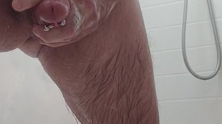 Shower masturbation cum