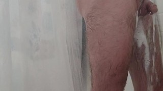 Shower masturbation cum
