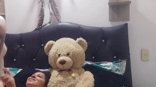 My girl comes home from work horny and we have lesbian sex.