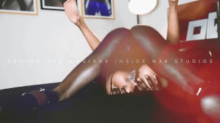 Caught step sis laying around in her panties