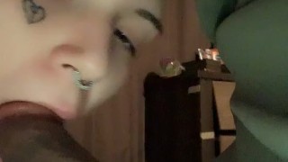 White girl sucks bbc
