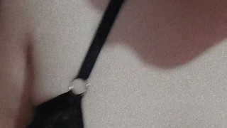 Probando mi nuevo conjunto de lenceria