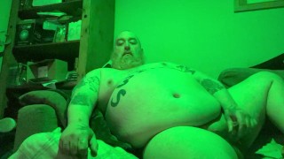 Fat gainer bator dad stokes it up and down.