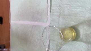 #81 離れたコップにおしっこして入った分飲みました