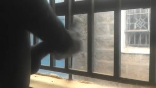 ALMOST CAUGHT BY NEIGHBORS WANKING THROUGH THE WINDOW