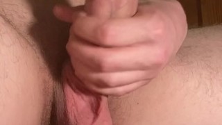 BIG WHITE COCK SHOOTS a MASSIVE CUMSHOT on CAMERA