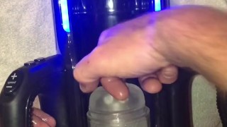 Solo Male Condom Masturbation Cumshot With My Leten Toy So I Can Swallow My Entire Load Of Tasty Cum