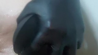 Giant dildo from topped toys gapes my pink asshole