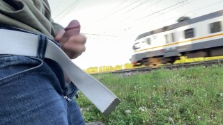 Masturbation by railway