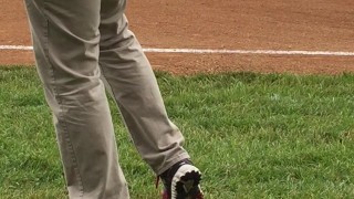 I jerk-off and cum on a public baseball infield diamond