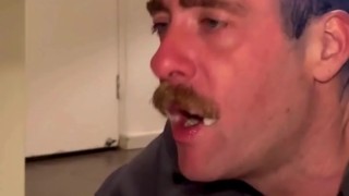 Smelling Aussie cock