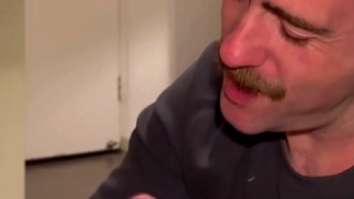 Smelling Aussie cock