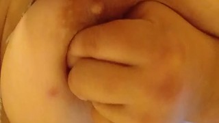 Sucking and playing with my boobs