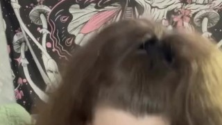 BBW WIFE IN LINGERIE GIVES FOOTJOB, TITTYFUCK AND BLOWJOB RECEIVES A THROATPIE SWALLOWING CUM