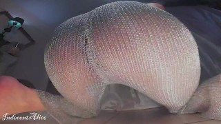 Close Up Wetting Leggings...POV Anal Fingering