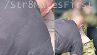 Aussie Taxi Driver blows Str8 Army Dad