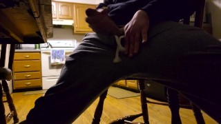 Be QUIET ! 2 Cumshots in the Kitchen and Bathroom