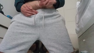 The Fitness Trainer Jerks Off Inside his Pants and Shows you his Cock