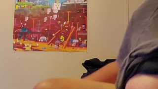 Lotion and powder on my body