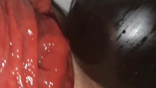 Huge extreme Anal gaping 3" black ball insertion and huge anal prolapse.hot anal compilation #1 2024