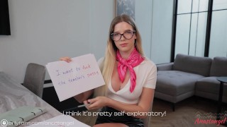 from learning to practice: fucked a horny English teacher and cum on her glasses | Anastangel