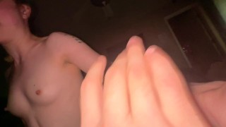 POV Gonzo - TWO of our firsts caught on camera! (Squirting just from sex at 5:15 & throatpie at 10:15) - Amateur Hardcore Homemade OC