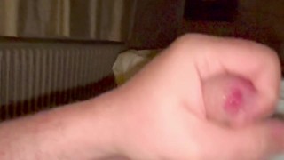 Spraying precum during a quick jerk off