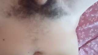 Perv handsome man showing off big balls